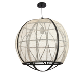 Pella Hanglamp - H50 x Ø51 cm - Linnen - Off White