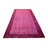 Roze vintage vloerkleed - 304x171 cm - HANDGEMAAKT