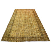 Geel vintage vloerkleed - c695