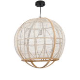 Pella Hanglamp - H50 x Ø51 cm - Linnen - Beige