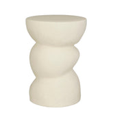 Screw Bijzettafel - L26 x B26 x H37 cm - Keramiek - Off White