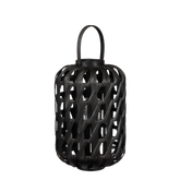 Helios Windlicht - H49 x Ø31 cm - Gerecycled Polyester - Zwart