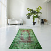 Groen vintage vloerkleed - 300x184 cm - HANDGEMAAKT