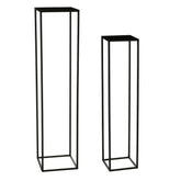 Goa Bijzettafel - Set van 2 - L28 x B28 x H120 cm - Metaal - Zwart