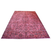 Roze vintage vloerkleed - 292x193 cm - HANDGEMAAKT