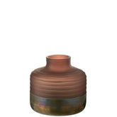 J-Line vaas Mat/Blinkend - glas - roze - small