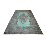 Turquoise vintage vloerkleed - 295x175 cm - HANDGEMAAKT