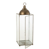 J-Line lantaarn Hagrid - glas/ijzer - brons - large