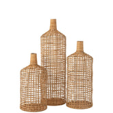 J-Line vaas Decoratie - bamboe - naturel