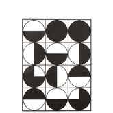 J-Line wanddecoratie Ronden - ijzer/glas - goud/zwart