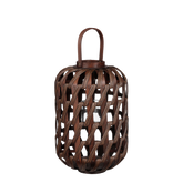 Helios Windlicht - H49 x Ø31 cm - Gerecycled Polyester - Donkerbruin