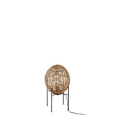 J-Line Op Frame Rattan tafellamp - jute/ metaal - naturel