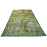 Groen vintage vloerkleed - 258x162 cm - HANDGEMAAKT