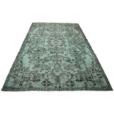 Turquoise vintage vloerkleed - 297x190 cm - HANDGEMAAKT