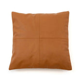 The Four Panel Leren Kussenhoes - Camel - 40x40