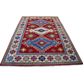 Rood kazak vloerkleed - 270x167 cm - HANDGEMAAKT