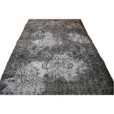 Grijs vintage vloerkleed - 300x193 cm - HANDGEMAAKT