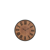 J-Line Wandklok Nue Mdf/Ijzer Naturel Small