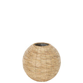 J-Line vaas Yumi Bol Stro - bamboe - naturel - groot