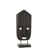 J-Line masker op voet Op Voet Albasia- hout - zwart - large