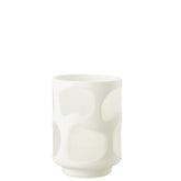 J-Line vaas Vlekken - glas - wit - 19.50 cm hoog
