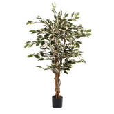 Ficus Kunstplant - H110 x Ø70 cm - Groen Bont