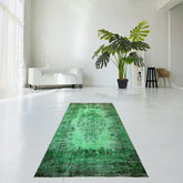 Groen vintage vloerkleed - 260x144 cm - HANDGEMAAKT