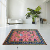 Roze Azeri vloerkleed - 215x152 cm - HANDGEMAAKT