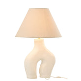 J-Line Lamp + Kap Poten Papier-maché Wit
