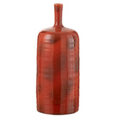 J-Line vaas Akane Fles - keramiek - rood - large - Ø 20 cm