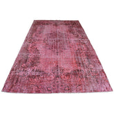 Roze vintage vloerkleed - 278x168 cm - HANDGEMAAKT