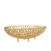 J-Line schaal Ovaal Ringen - aluminium - goud - large
