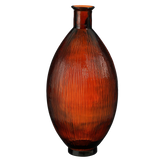 Firenza Fles Vaas - H59 x Ø29 cm - Gerecycled Glas - Donkerbruin