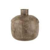 J-Line vaas Antiek Rond - metaal - bruin - large - 53.00 cm hoog