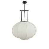 Pego Hanglamp - H55 x Ø50 cm - Linnen - Off White