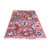 Roze Azeri vloerkleed - 92x66 cm - HANDGEMAAKT