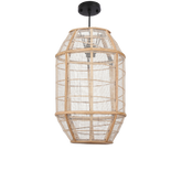 Pella Hanglamp - H46 x Ø29 cm - Linnen - Beige