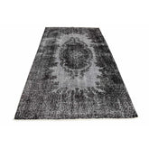Grijs vintage vloerkleed - 206x110 cm - HANDGEMAAKT