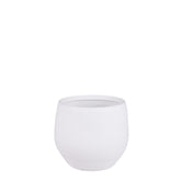 Douro Bloempot - H18 x Ø20 cm - Terracotta - Mat - Wit