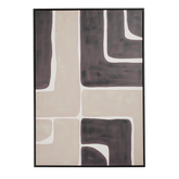 Kubu Muurdecoratie - L70 x B100 cm - Canvas - Taupe