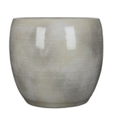 Lester Bloempot - H35 x Ø38 cm - Terracotta - Lichtgrijs