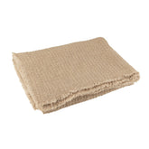 J-Line Plaid Gerafelde Randen Katoen/Polyester Beige