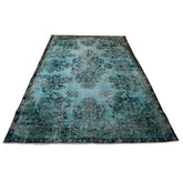 Turquoise vintage vloerkleed - 270x168 cm - HANDGEMAAKT