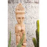 J-Line Afrikaans Figuur Staand - hout - naturel - medium