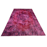 Roze vintage vloerkleed - 227x165 cm - HANDGEMAAKT
