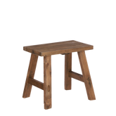 Bold Houten Krukje - L38 x B29 x H34 cm - Gerecycled Hout - Bruin