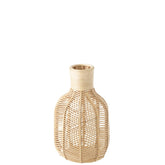 J-Line mand Fles - raffia - naturel