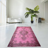 Roze vintage vloerkleed - 257x170 cm - HANDGEMAAKT