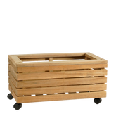 Glenwood Plantenbak Rechthoek op Wielen voor Buiten - L60 x B35 x H30 cm - Acaciahout - Bruin