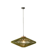 J-Line Hanglamp Ovni Ijzer/Jute Groen Medium
